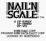 Nail 'n' Scale title screen for GameBoy